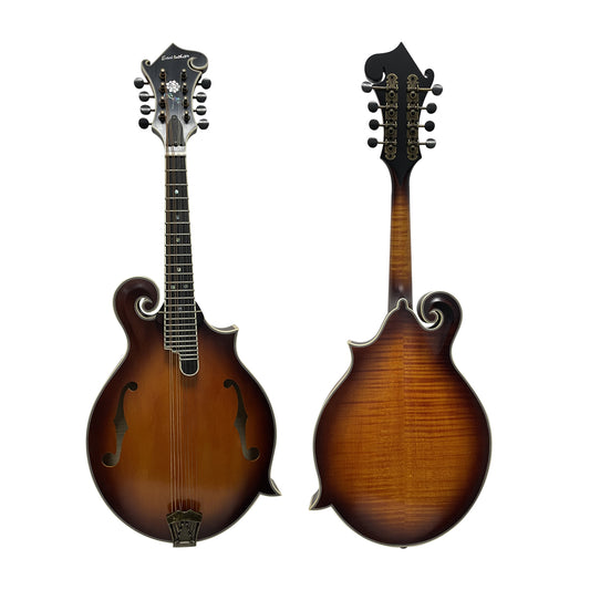 All Solid Flamed Maple Wood body Spruce Top F Style Mandolin