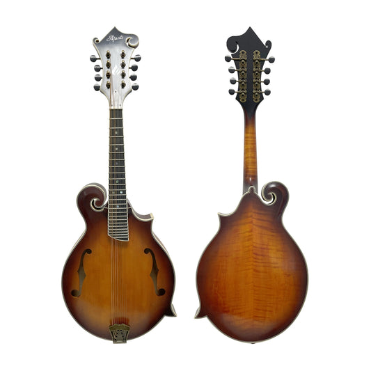 East Luthier Hand made all solid 3A wood Sunburst F style Mandolin