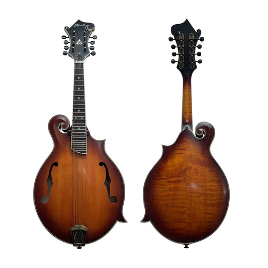 Afanti Solid hand-carved AAA spruce top F style Mandolin(AM-5100DL)