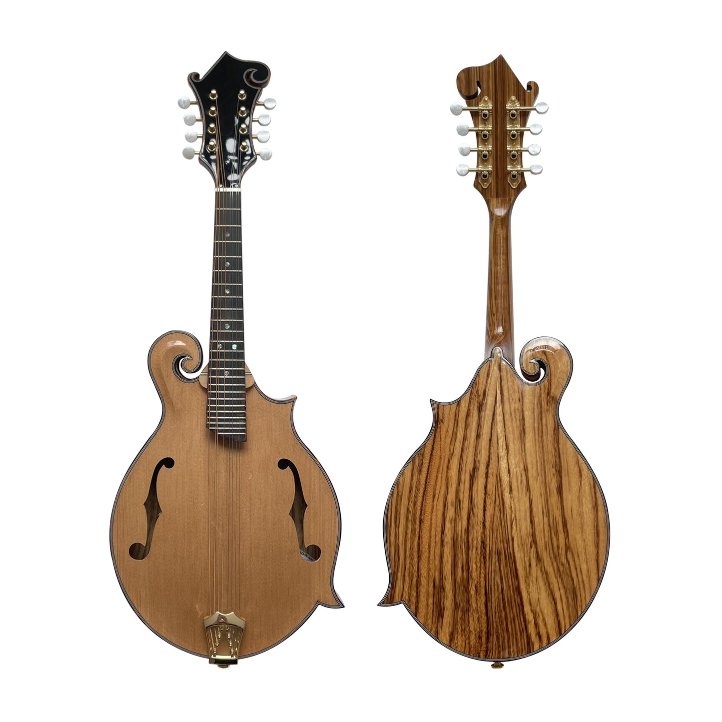 Afanti Solid Zebrawood F Style Mandolin(AM-F90ZB)