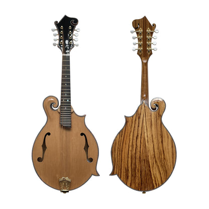 Afanti Solid Zebrawood F Style Mandolin(AM-F90ZB)