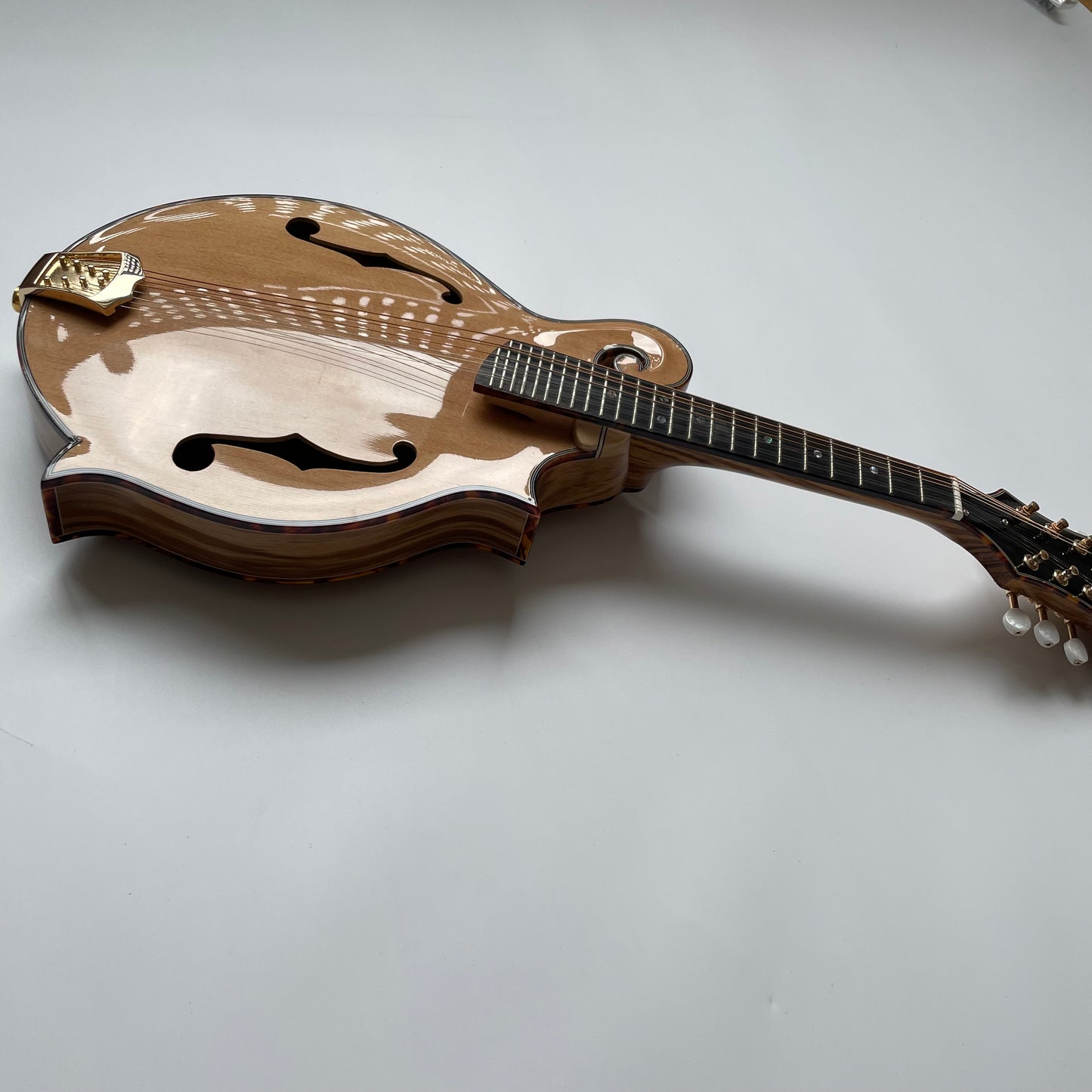 Afanti Solid Zebrawood F Style Mandolin(AM-F90ZB)